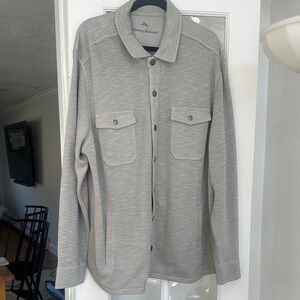 NWOT Tommy Bahama Light Gray Men's Shirt Jacket
